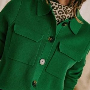 Sezane Betty Cardigan - Green - NWOT